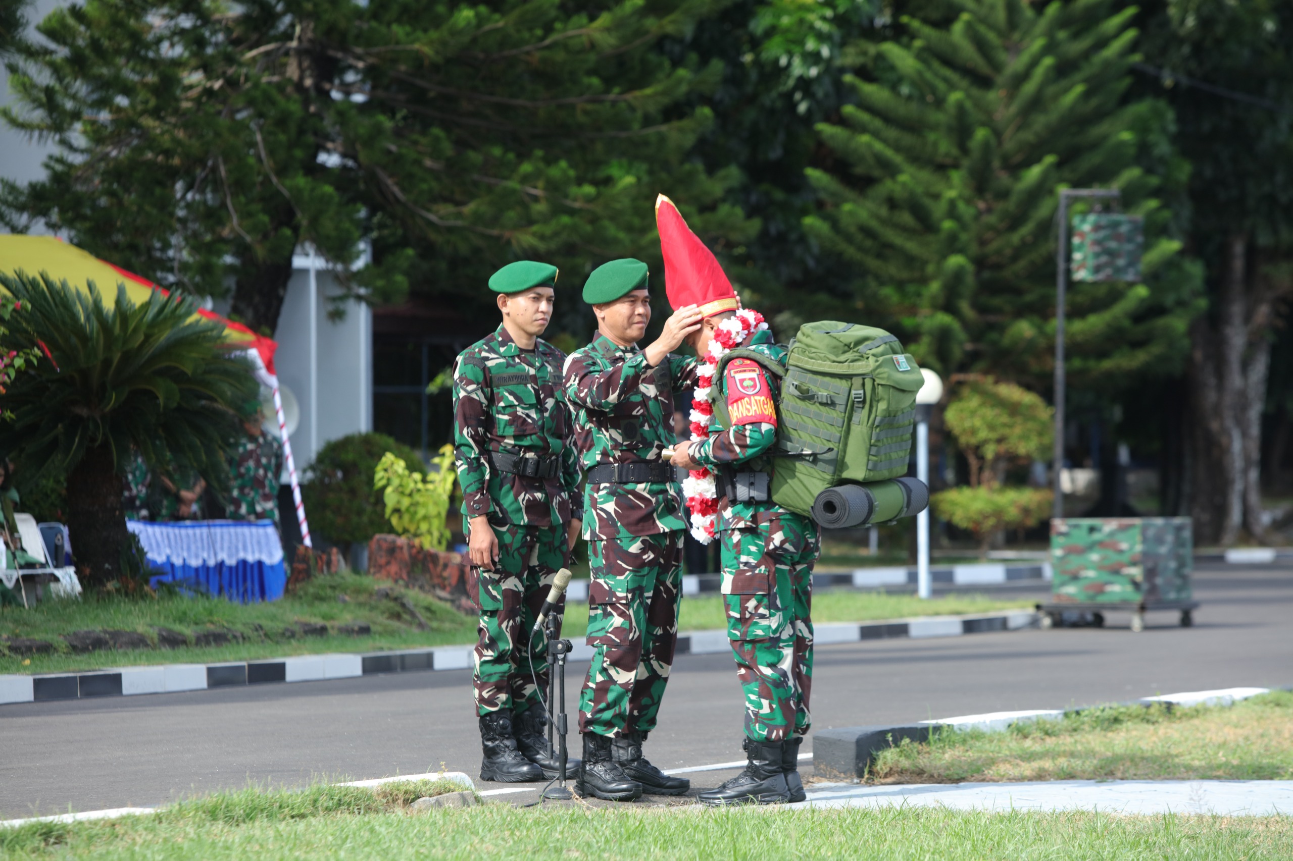 Kasdam XIV/Hsn Memimpin Upacara Penerimaan Satgas Yonif 726/Tml Purna Tugas Operasi Pamtas RI-PNG Statis di Provinsi Papua Selatan