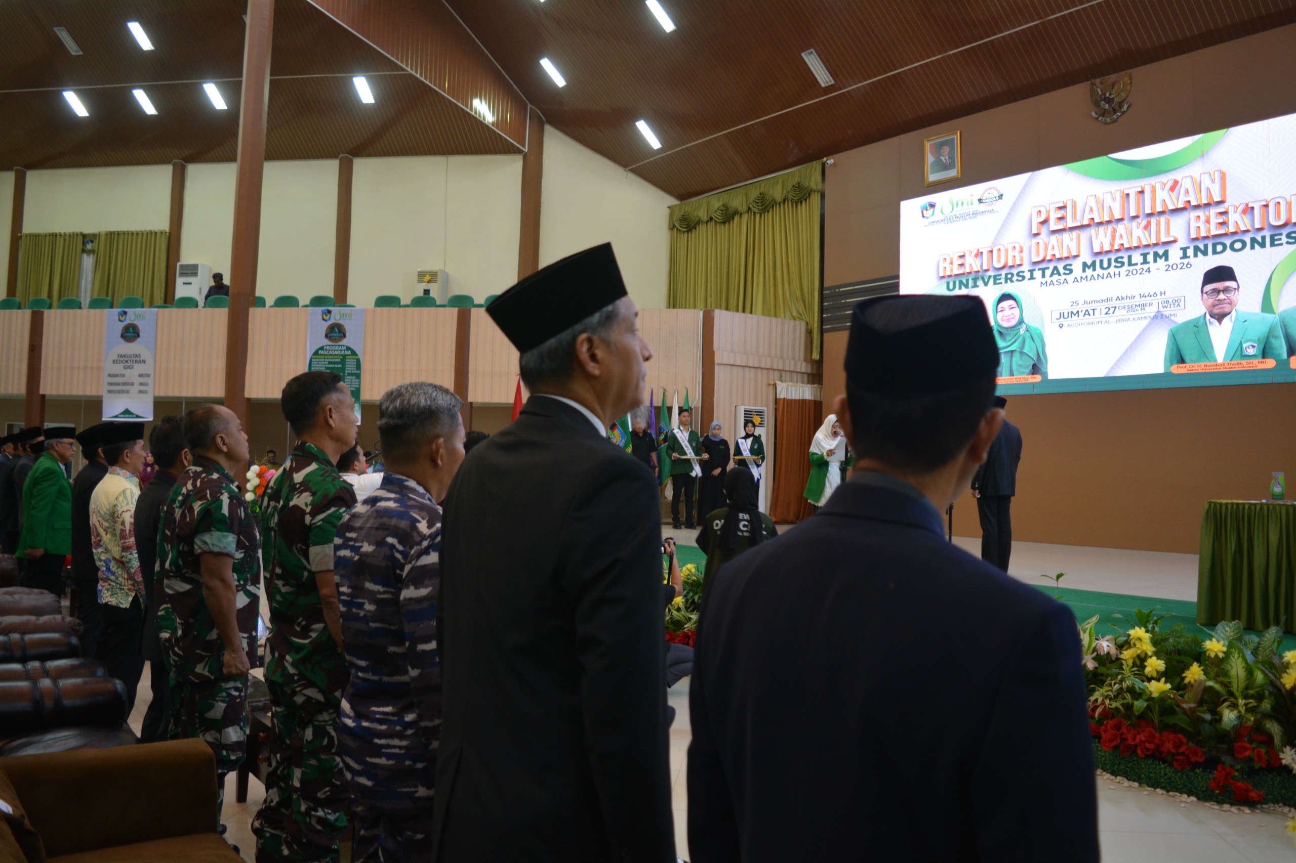 Pamen Ahli Bid OMSP Poksahli Pangdam XIV/Hsn Hadiri Pelantikan Rektor UMI Masa Periode 2024-2026
