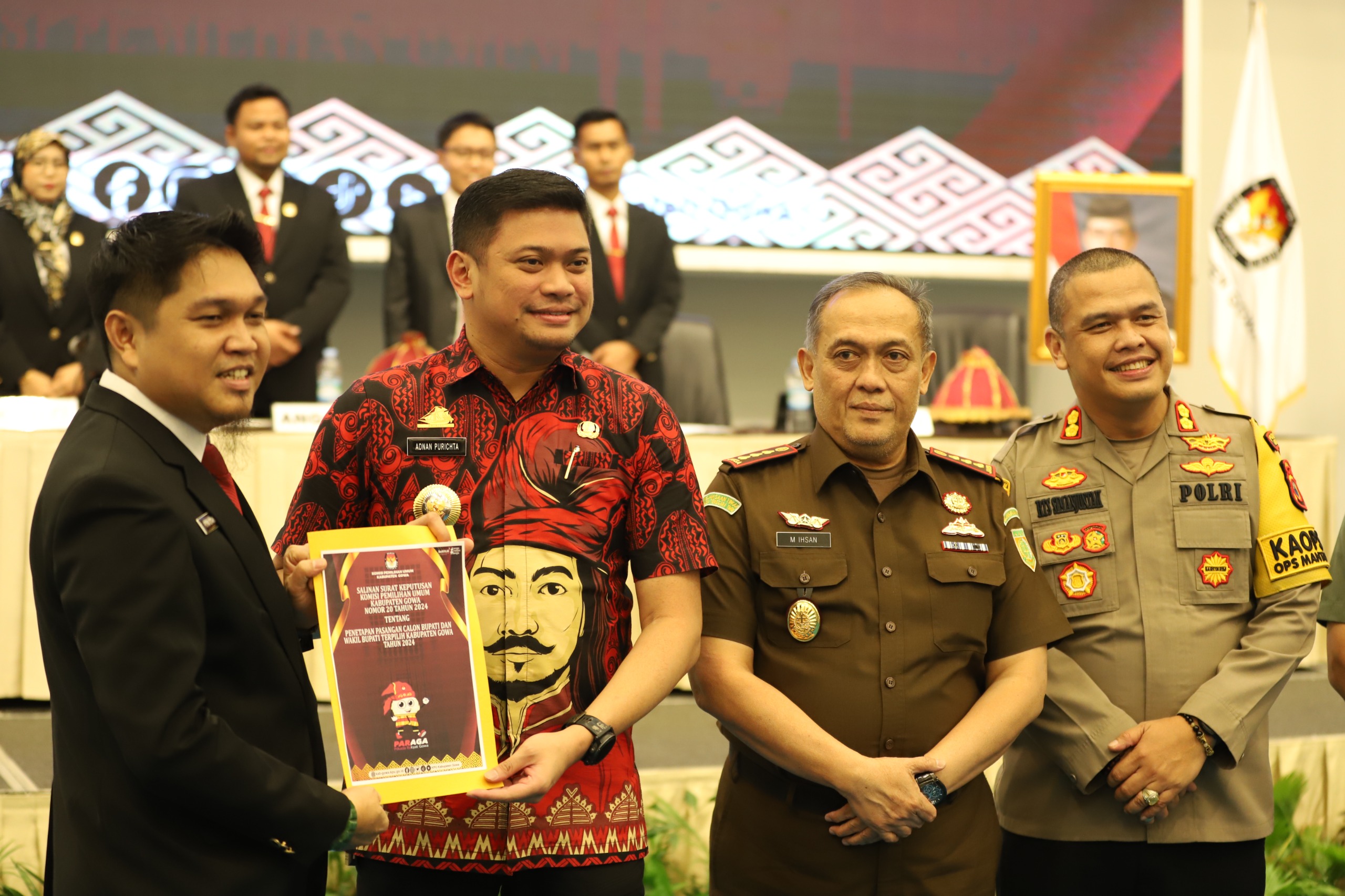 KAPOLRES GOWA HADIRI RAPAT PLENO TERBUKA KPU