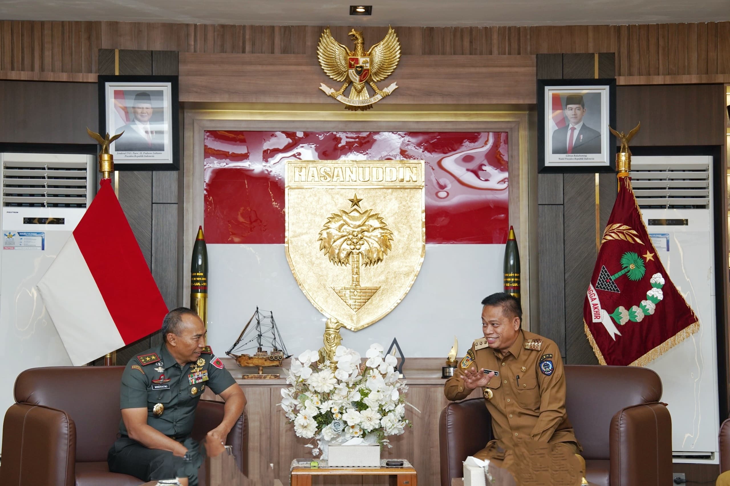 Pangdam XIV/Hsn Sambut Kunjungan Audiensi Pj. Gubernur Sulsel di Makodam