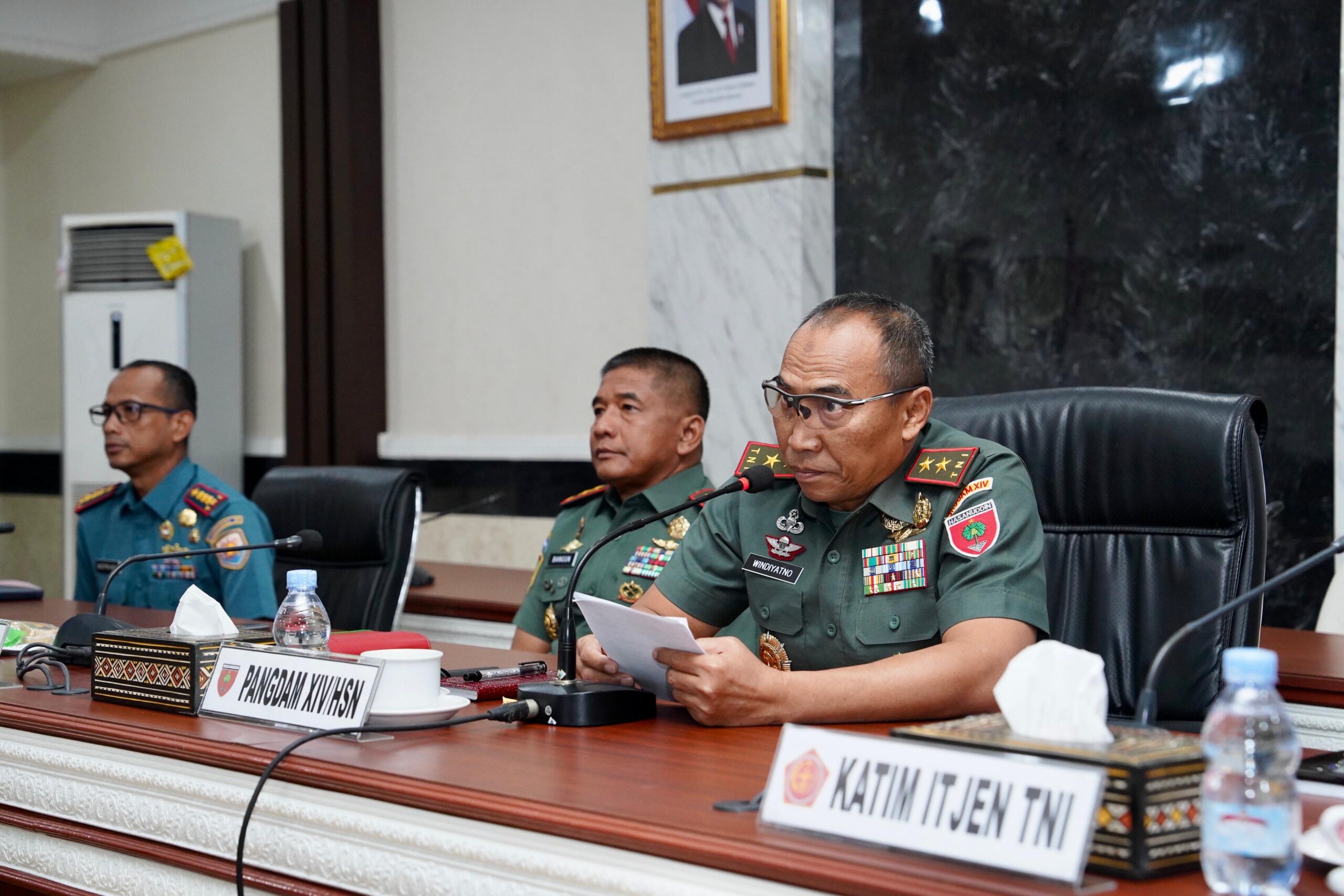 Pangdam XIV/Hsn Ikuti Taklimat Awal Audit Kinerja dan Audit Ketaatan Itjen TNI Periode I TA 2025