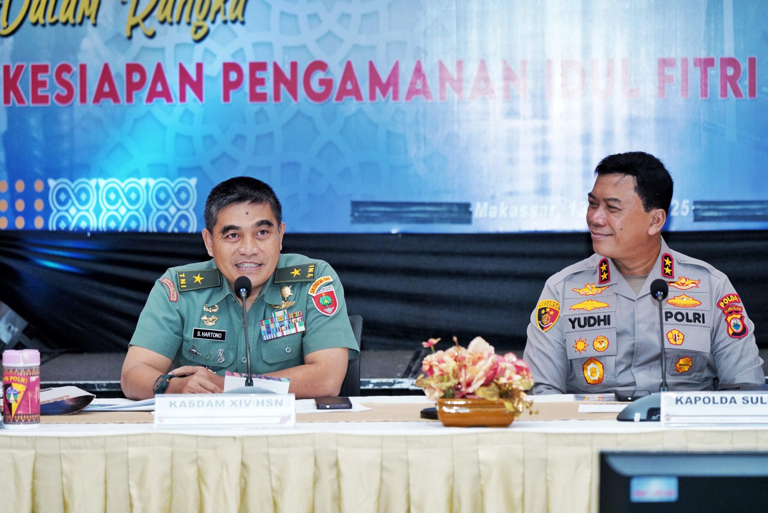 Kasdam XIV/Hsn Hadiri Rakornis Kesiapan Pengamanan Idul Fitri 1446 H