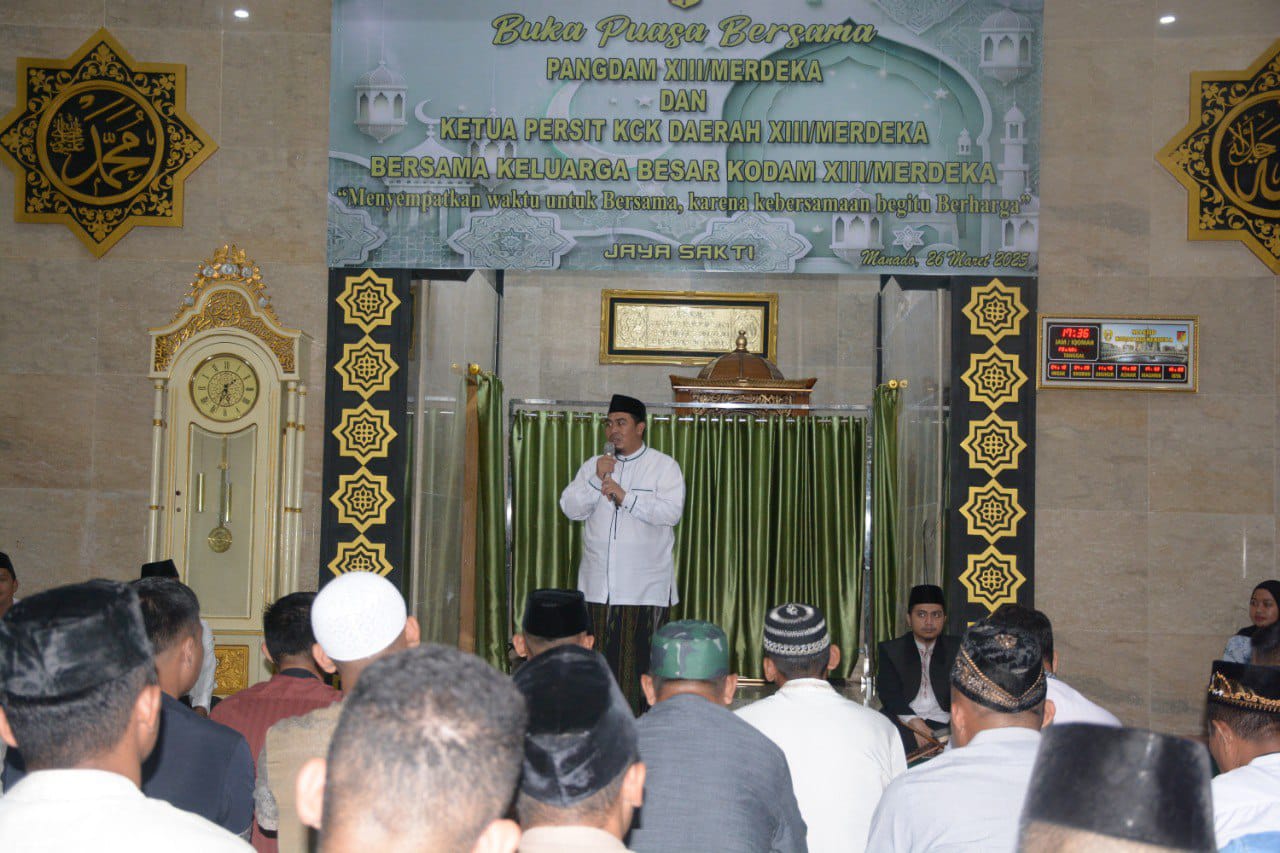 Kodam XIII/Merdeka Gelar Buka Puasa Bersama Anggota di Makodam