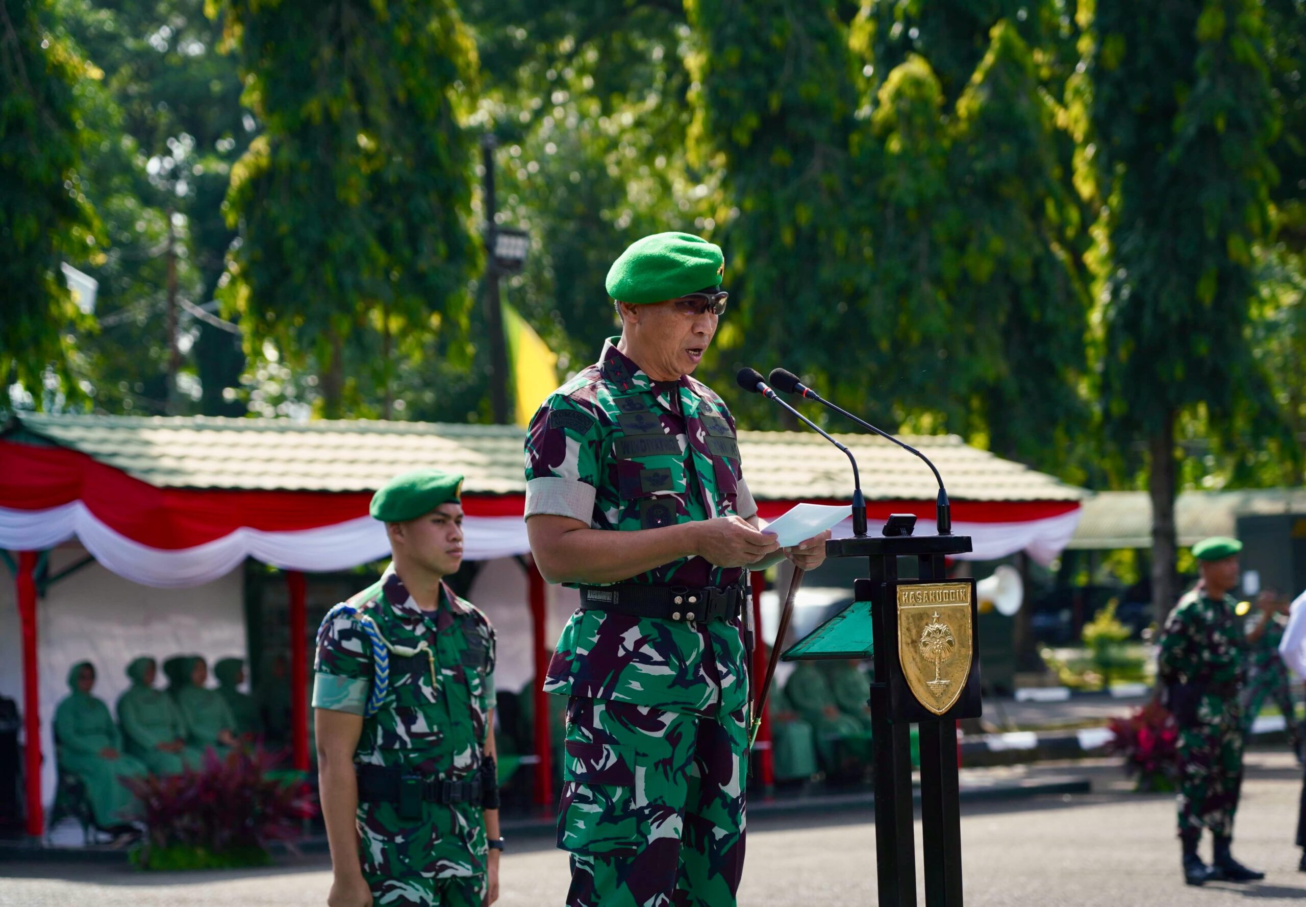 Pangdam XIV/Hsn Pimpin Upacara Pembukaan Pendidikan Dasar Militer dan Pelatihan Manajerial SPPI Batch-3 Tahun 2025