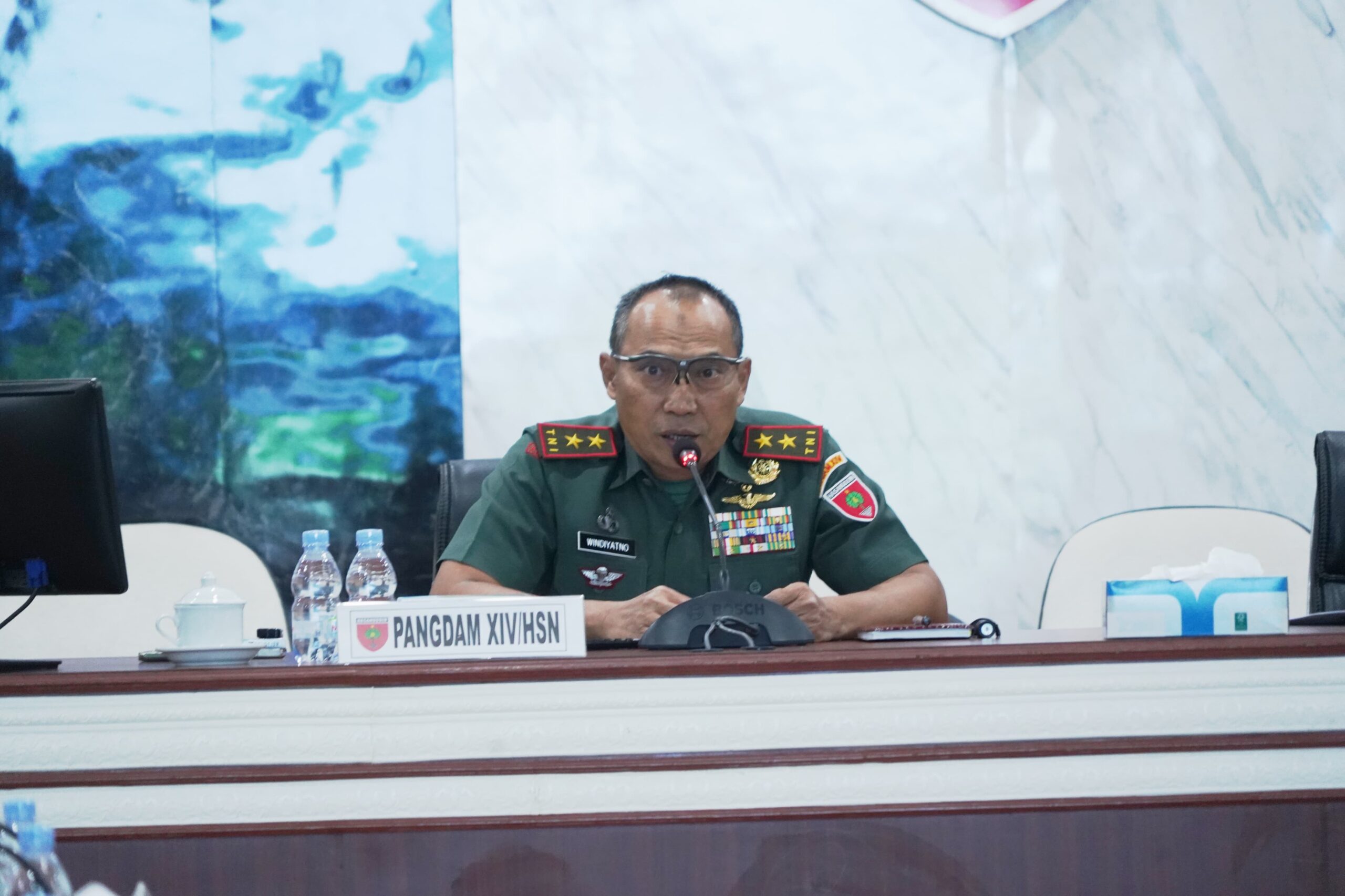 Pangdam XIV/Hsn Terima Paparan RGB AKS Tersebar TNI AD Kodam XIV/Hsn TA. 2025