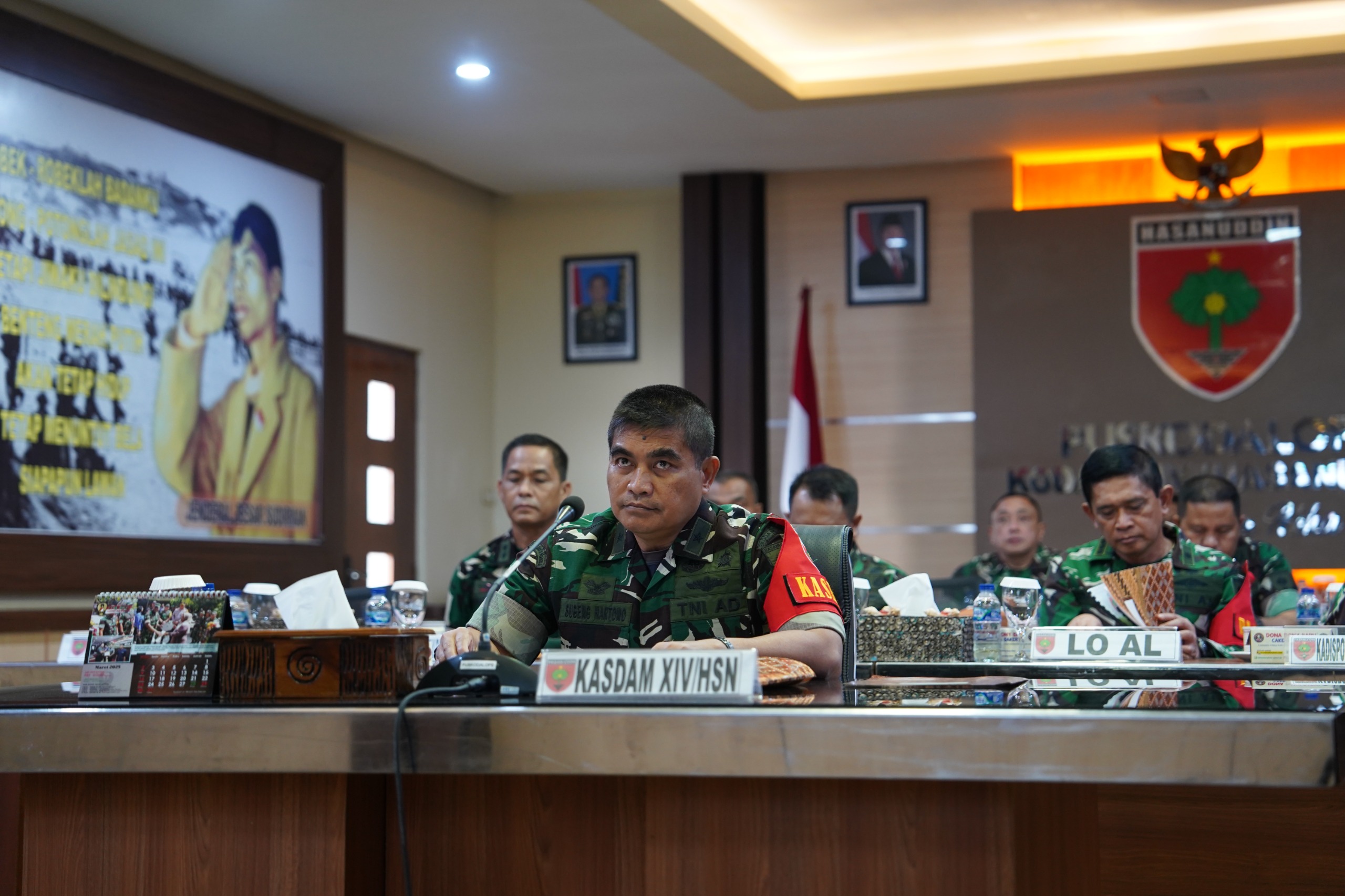 Kasdam XIV/Hsn Terima Paparan Kesiapan TMMD ke-124 dan Strategi Pemenangan LKJ TMMD TA 2025