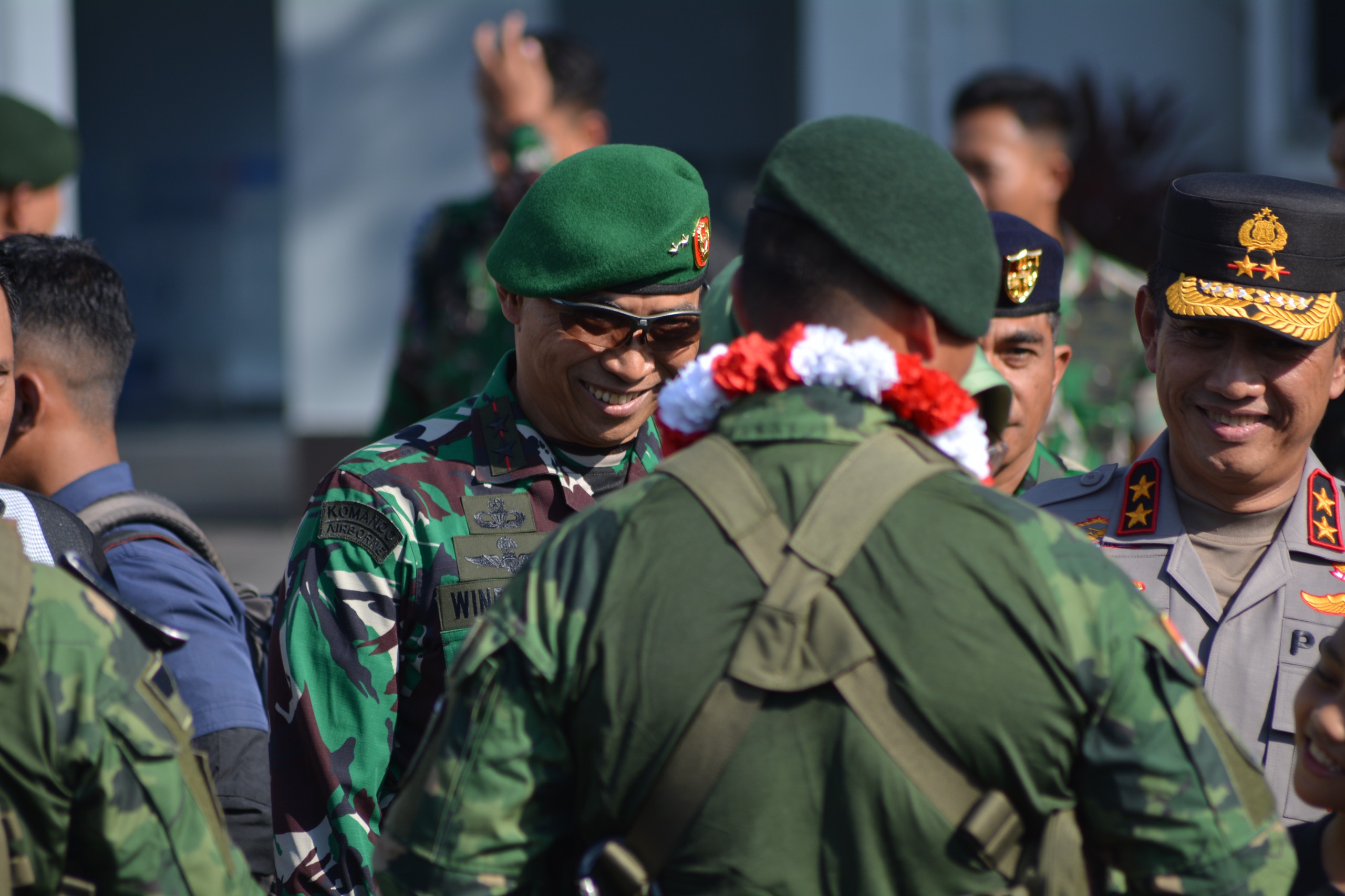 Pangdam XIV/Hsn Hadiri Upacara Penyambutan Satgas Pamtas RI-PNG Yonif 432/WSJ/3/3 Kostrad