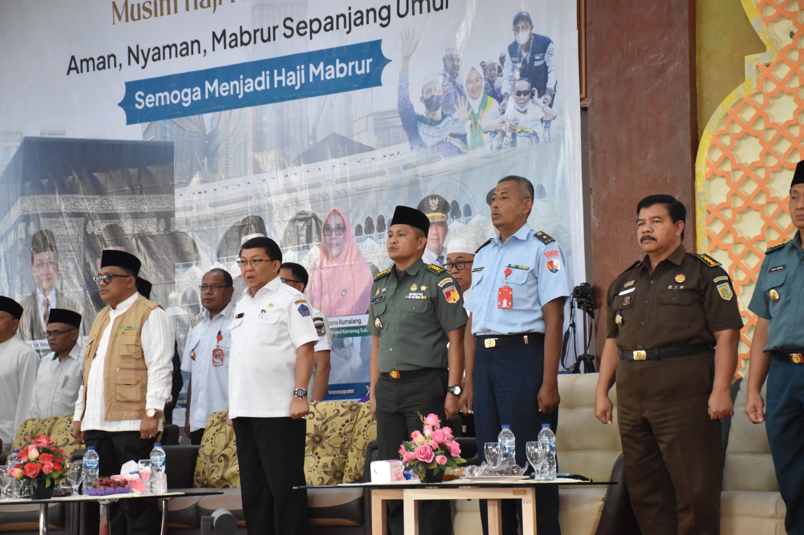 KABINTALJARAHDAM XIII/MERDEKA HADIRI ACARA PELEPASAN CALON JEMAAH HAJI PROVINSI SULAWESI UTARA