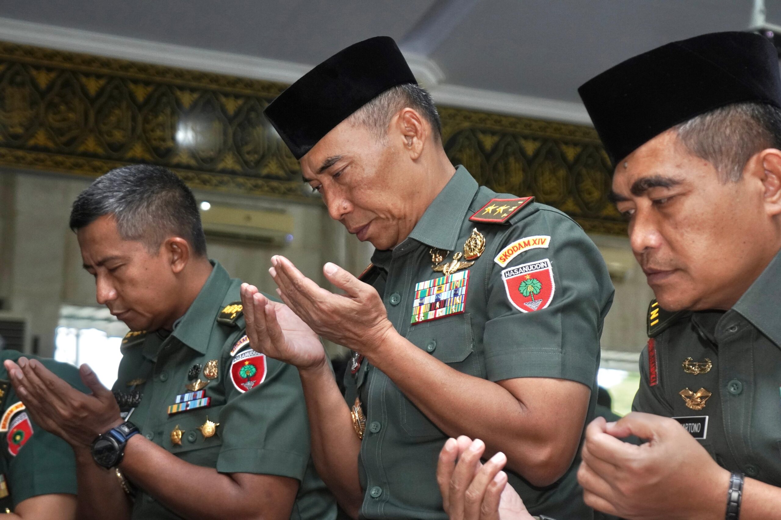 Pangdam XIV/Hasanuddin Ikuti Doa Bersama Dalam Rangka HUT ke-68 Kodam XIV/Hsn