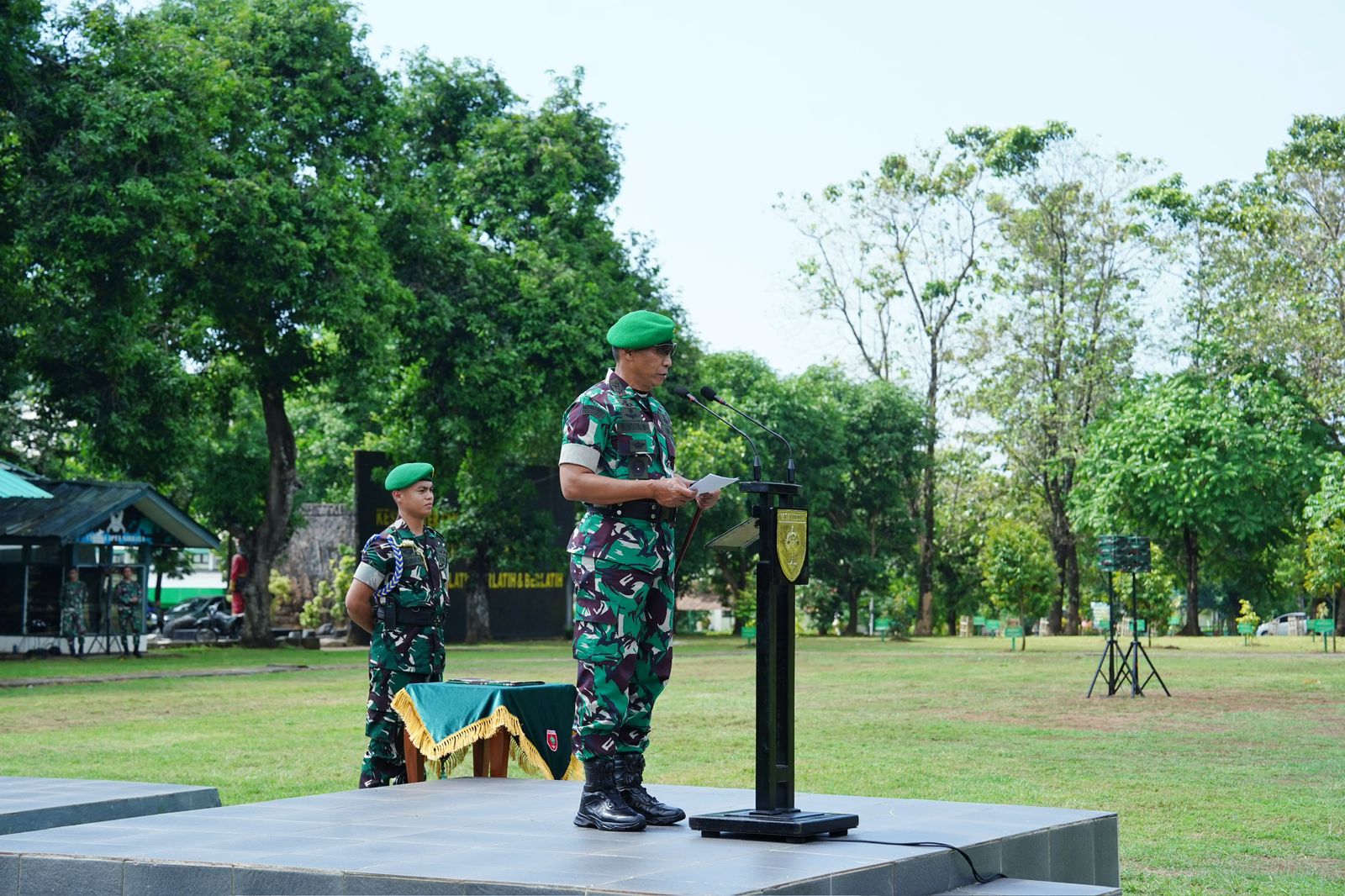 Pangdam XIV/Hsn Pimpin Upacara Penyambutan Satgas Rajawali – I Yonif 700/WYC