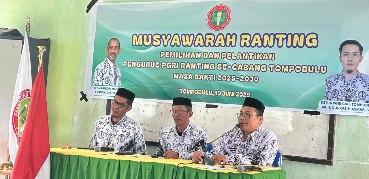 Lima Ranting di PGRI Cabang Tompobulu Maros Sukses Gelar Musyawarah dan Ini Para Pengurus Terpilih Masa Bakti 2025-2030