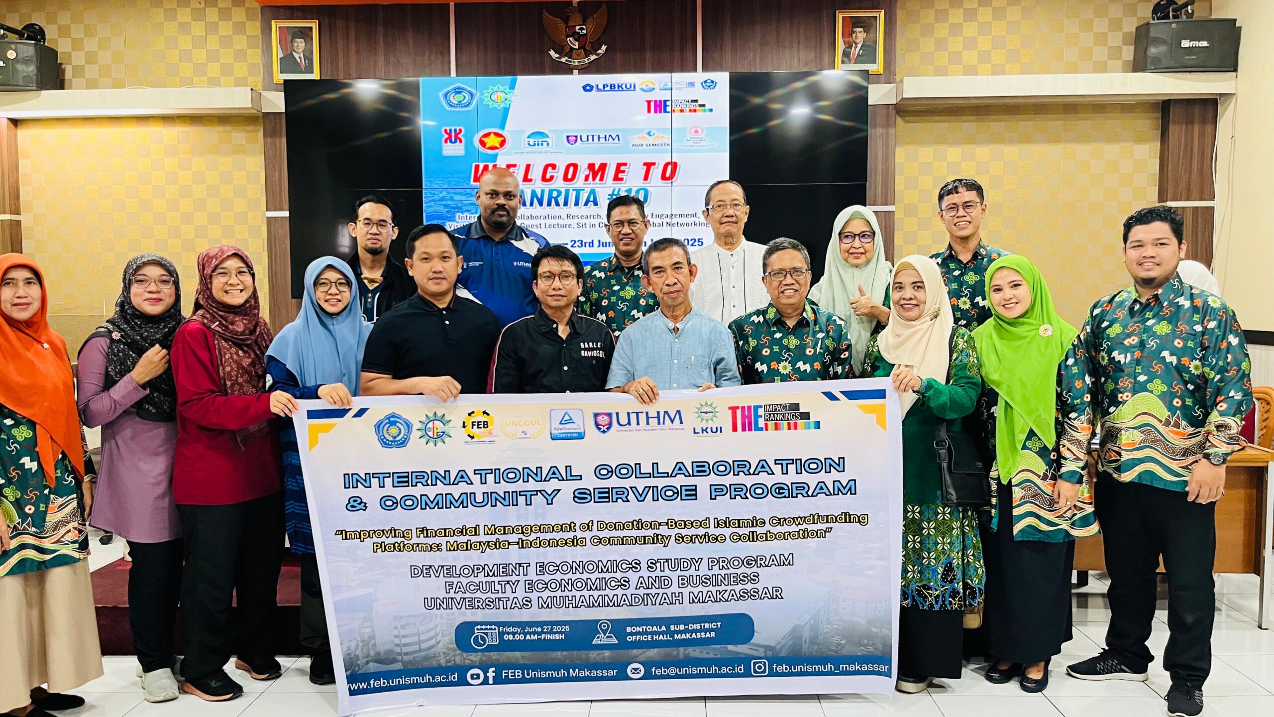 Kolaborasi Unismuh Makassar dan UTHM Malaysia Tingkatkan Tata Kelola Crowdfunding Syariah Berbasis Donasi