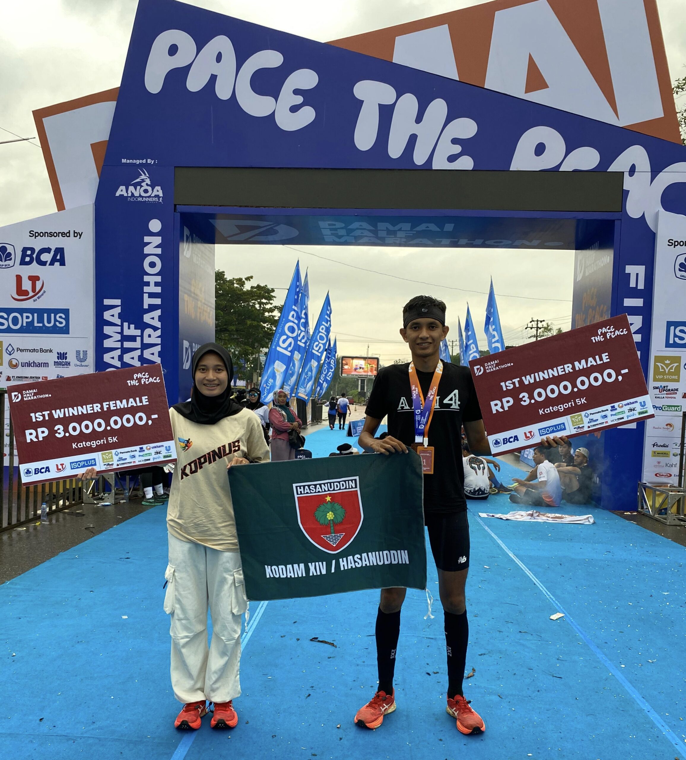 Atlet Kodam XIV/Hasanuddin Sabet Juara di Damai Half Marathon 2025