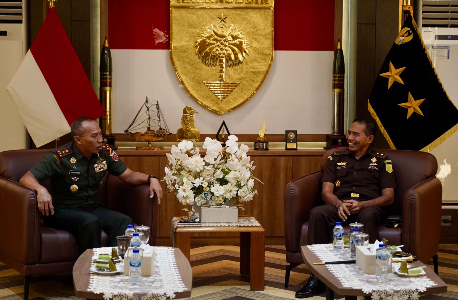 Pangdam XIV/Hasanuddin Terima Audiensi Sekretaris Jaksa Agung Muda Tindak Pidana Militer dan Kajati Sulsel