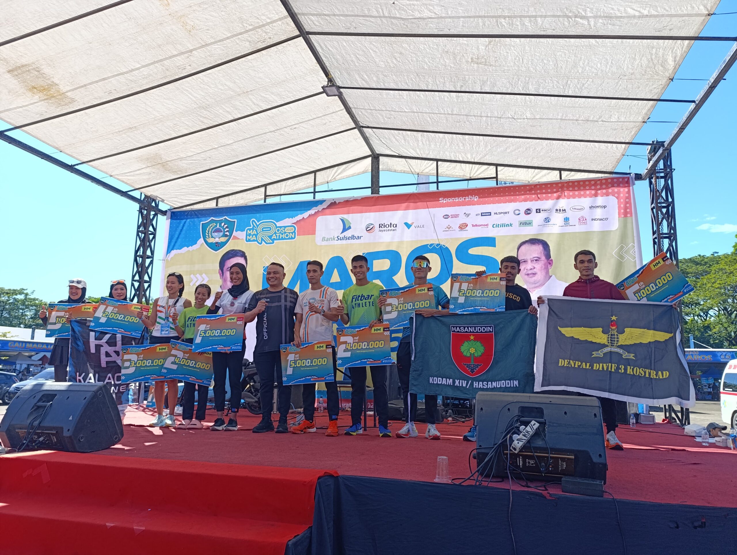 Atlet Kodam XIV/Hsn Ukir Prestasi di Ajang Maros Marathon 2025