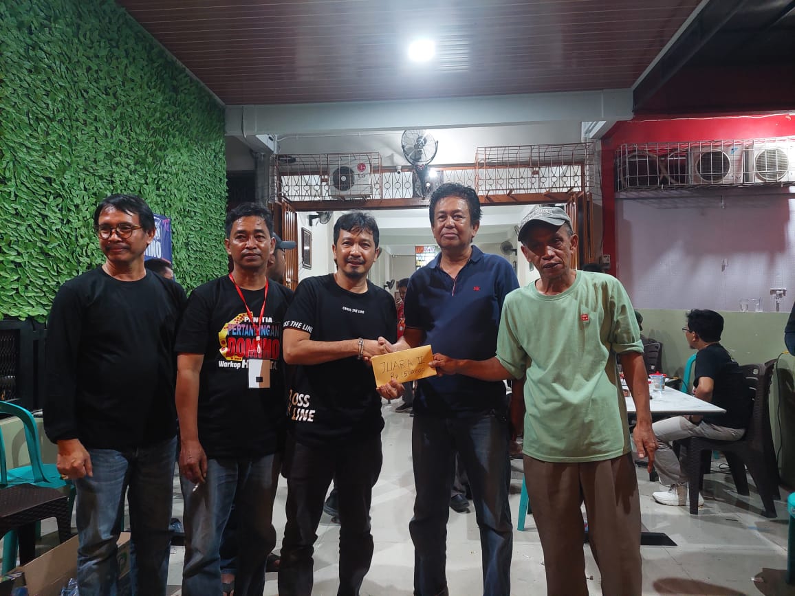 Turnamen Domino Perdana Warkop Hayata Sukses Digelar Hingga Larut Malam, Dedy/Agus Raih Juara Pertama