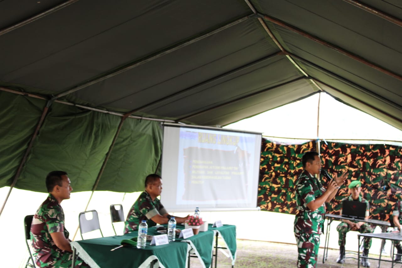 Yonif TP 824/Mo’e’a Tingkatkan Ketahanan Mental Prajurit Lewat Pembinaan Bintaljarahdam XIII/Merdeka
