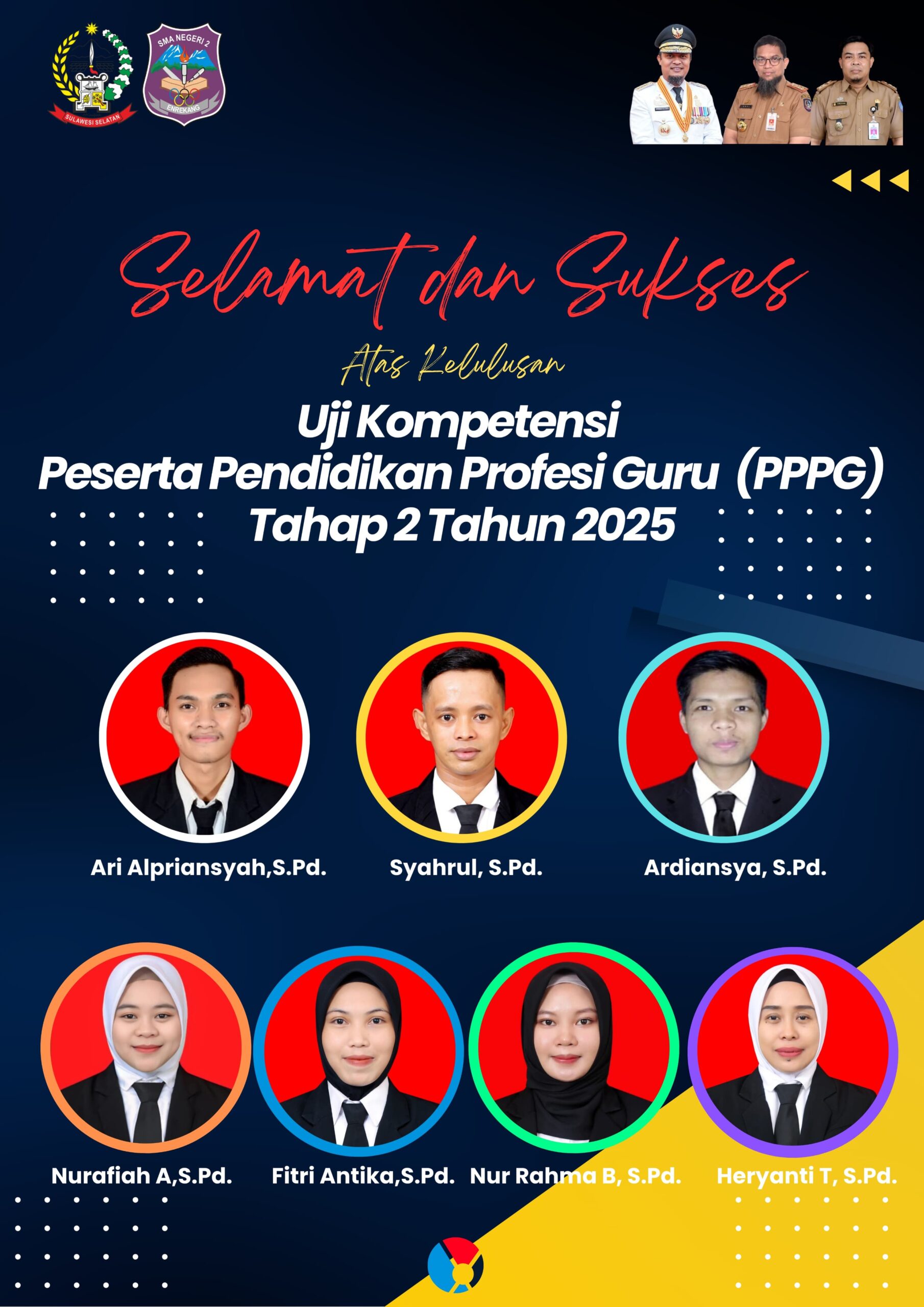 7 Guru SMA Negeri 2 Enrekang Dinyatakan Lulus Uji Kompetensi PPPG