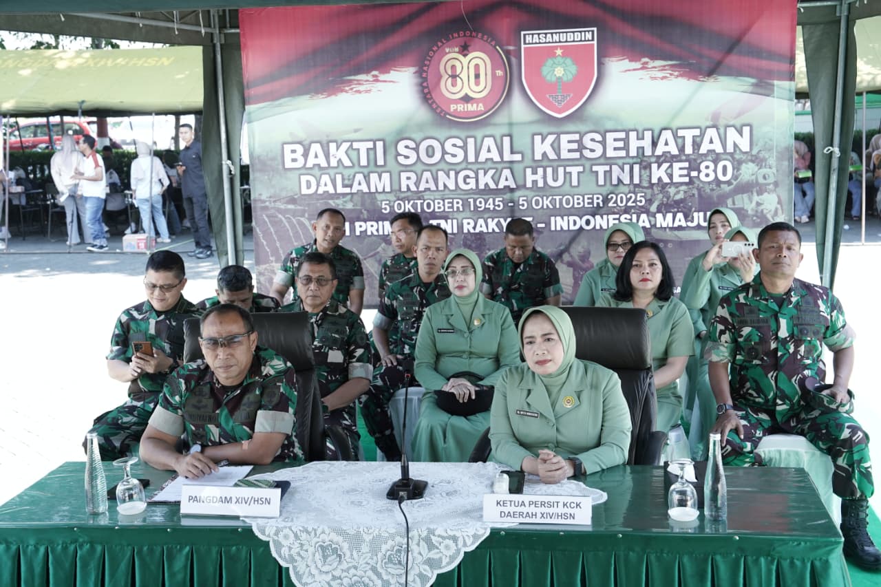 Wujud Kepedulian Terhadap Masyarakat, Kodam XIV/Hsn Gelar Bakti Sosial Kesehatan di RS Pelamonia Makassar