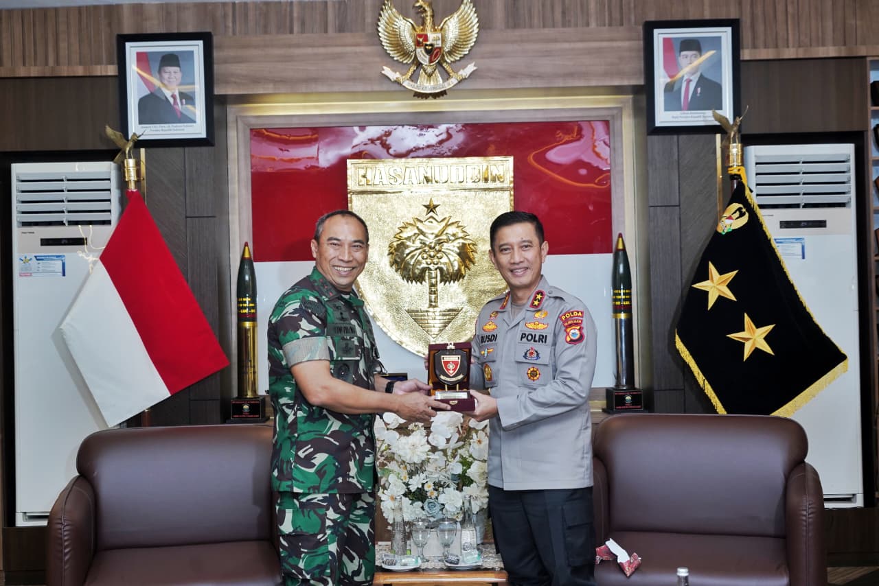 Pererat Silaturahmi dan Sinergi, Pangdam Hasanuddin Terima Kunjungan Kapolda Sulsel di Makodam