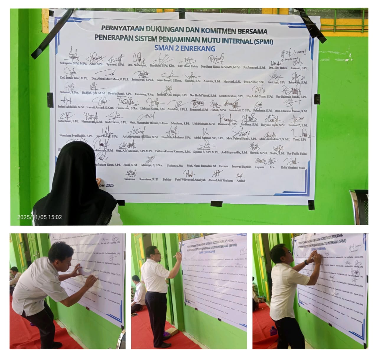 Pernyataan Dukungan dan Komitmen Bersama Penerapan SPMI di SMA Negeri 2 Enrekang