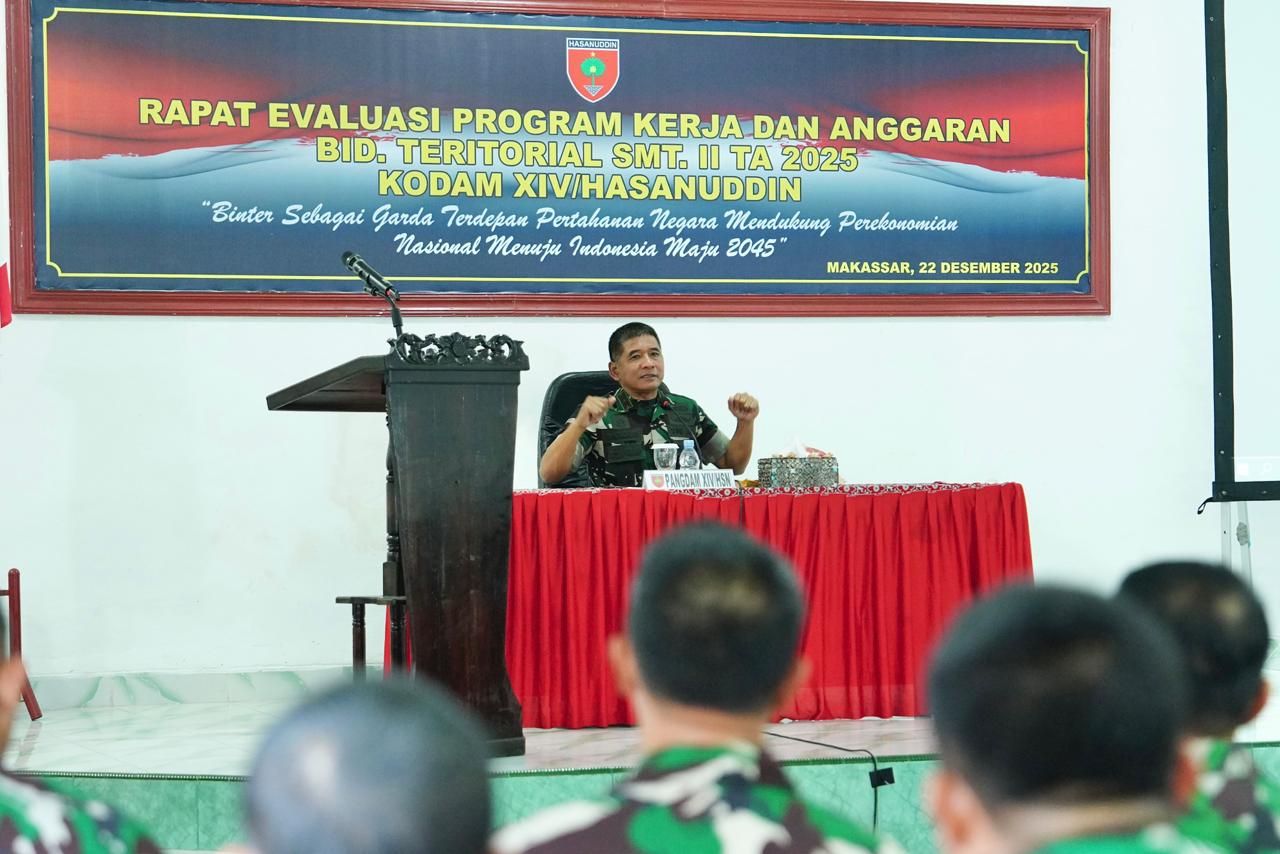 Pangdam XIV/Hasanuddin Dorong Dandim Jajaran Sukseskan Program Strategis Presiden RI