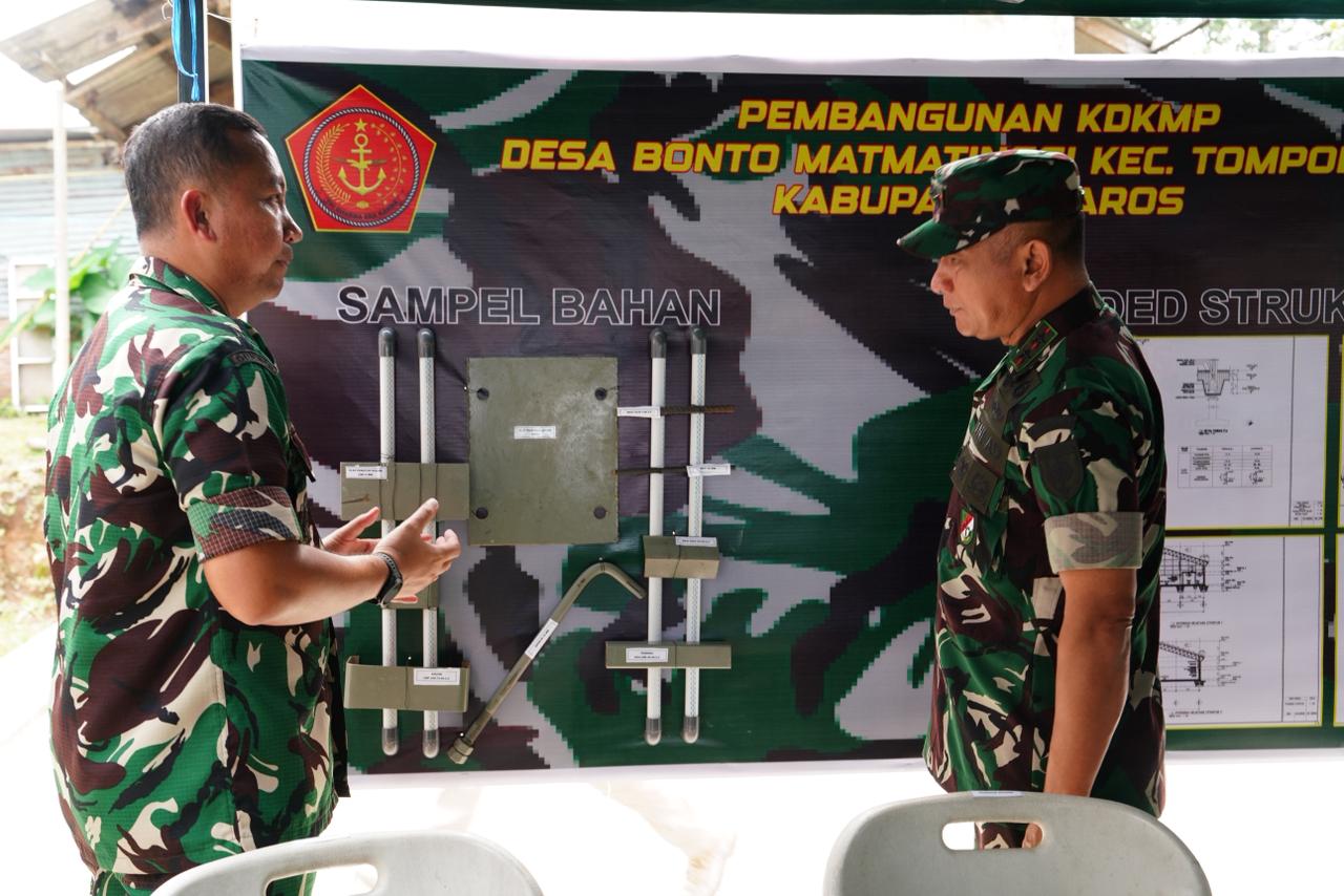 Pangdam XIV/Hasanuddin Datangi Langsung Lokasi Pembangunan Koperasi Merah Putih di Maros dan Gowa