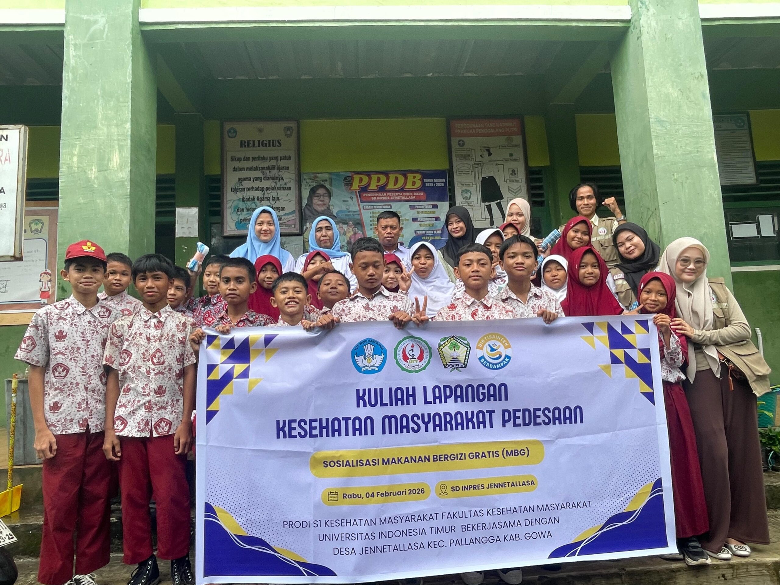 Implementasi MoA FKM UIT–Desa Je’netallasa, Mahasiswa Kesmas Edukasi Gizi Seimbang melalui Program MBG