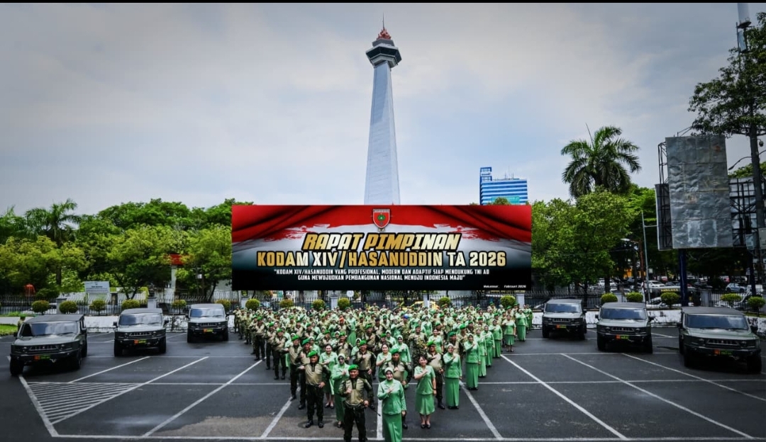 Pangdam XIV/Hsn Pimpin Rapim 2026: Tegaskan Komitmen Hadir untuk Rakyat Menuju Indonesia Maju