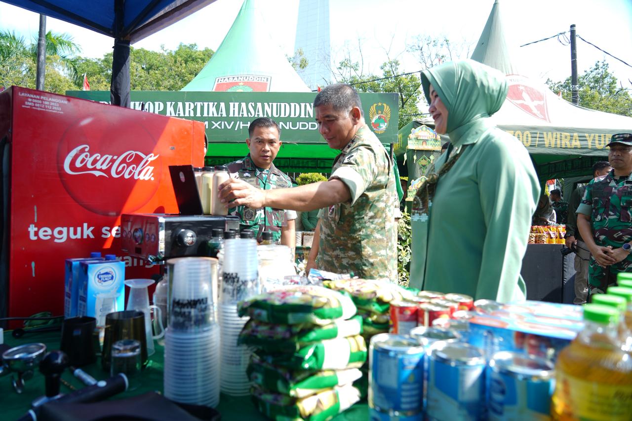 Semangat Kebersamaan, Kodam XIV/Hasanuddin Gelar Bazar untuk Prajurit dan Masyarakat