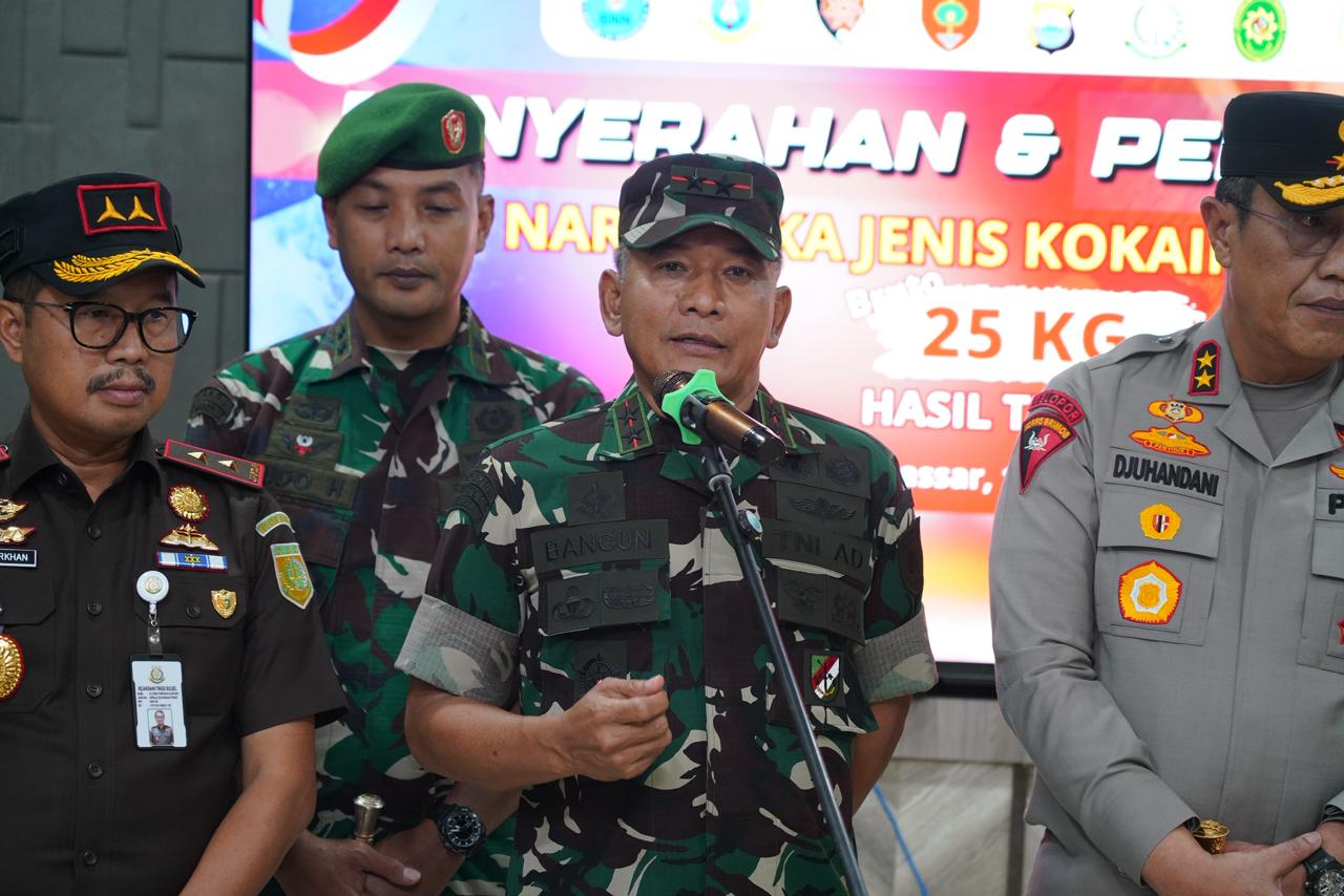 Pangdam XIV/Hsn Ungkap Temuan Puluhan Kilogram Kokain di Selayar, Tegaskan Komitmen Dukung Pemberantasan Narkoba