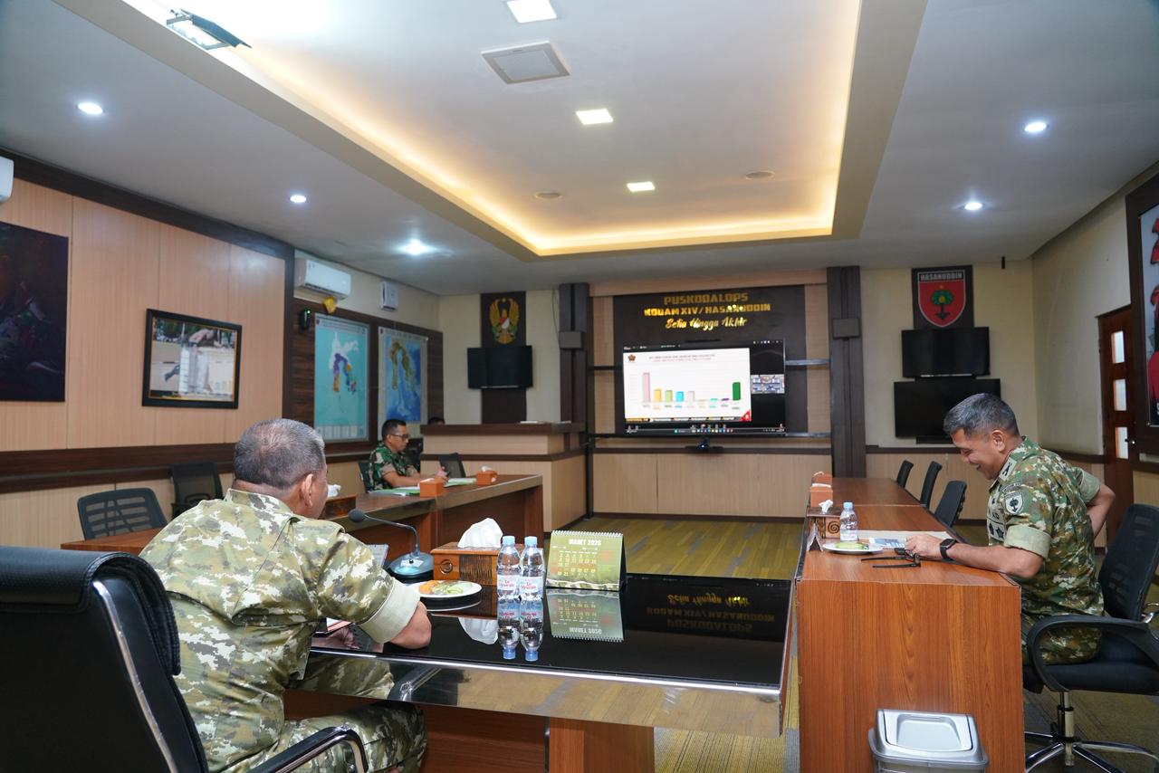 Dukung Ekonomi Kerakyatan, Pangdam XIV/Hsn Ikuti Vicon Strategis KDKMP